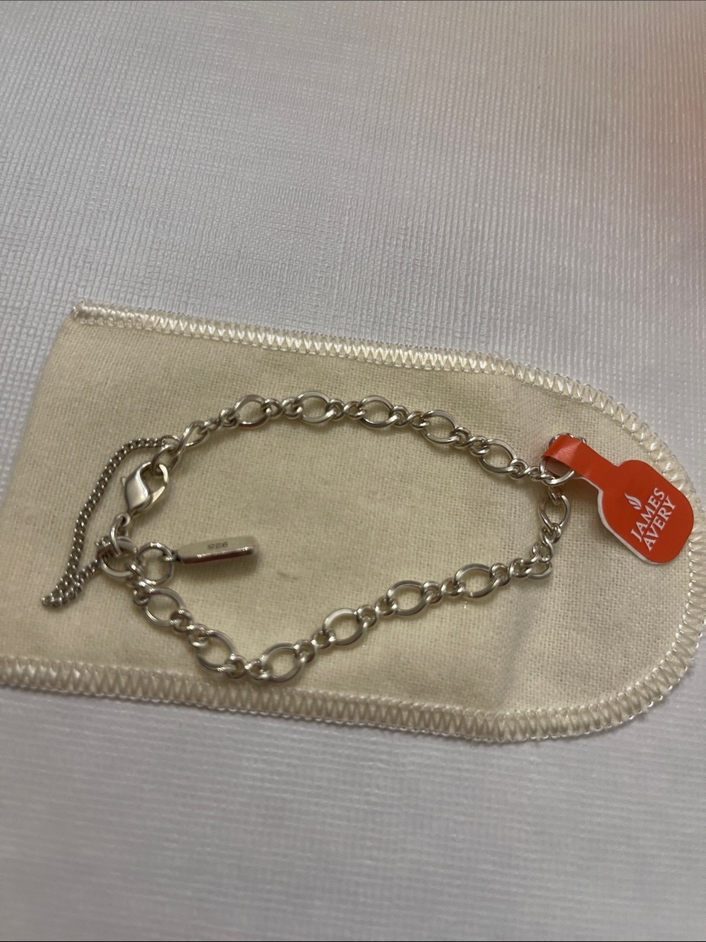 James Avery Sterling Silver Medium Twist Charm Bracelet - Size Medium